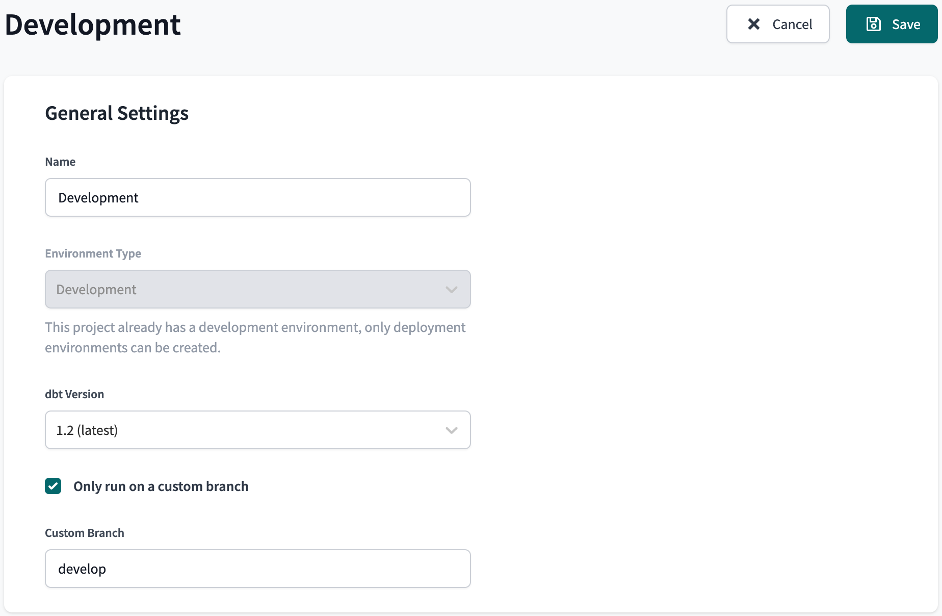 A demonstration of configuring a custom branch for an environment A demonstration of configuring a custom branch for an environment